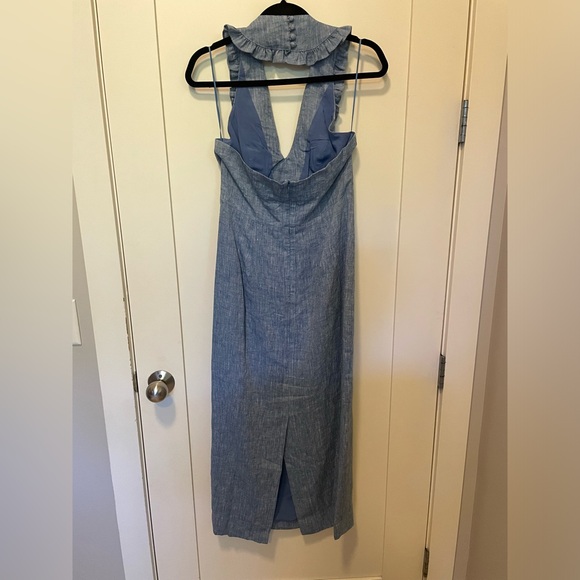 JOSLIN STUDIO Ava Halter Linen Midi Dress US6/UK10 $675 NEW! - Picture 8 of 10